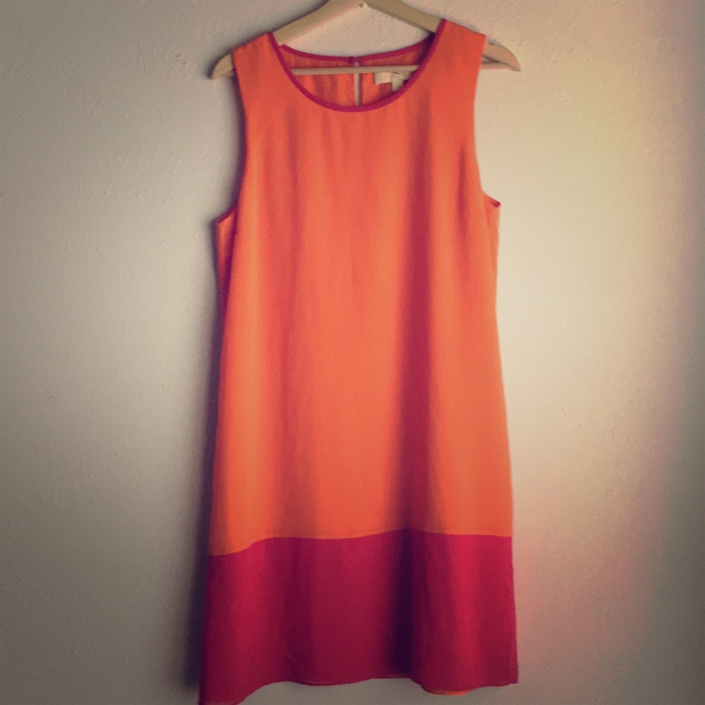 Erin Featherston silk color block shift dress 10